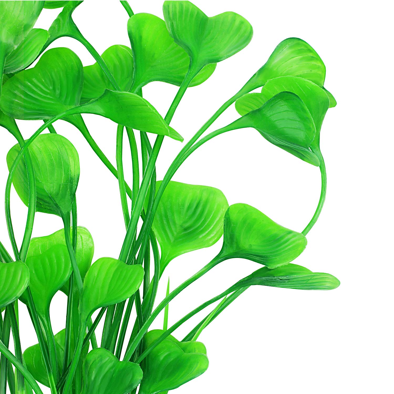 MyLifeUNIT artificial aquarium plants with ceramic base stay stable upright.