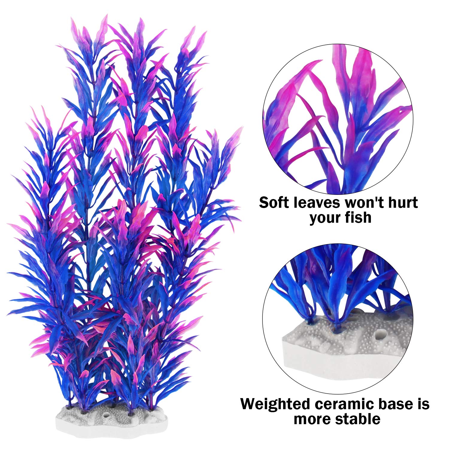 MyLifeUNIT plantas de acuario, hojas suaves, ideales para refugio de peces.