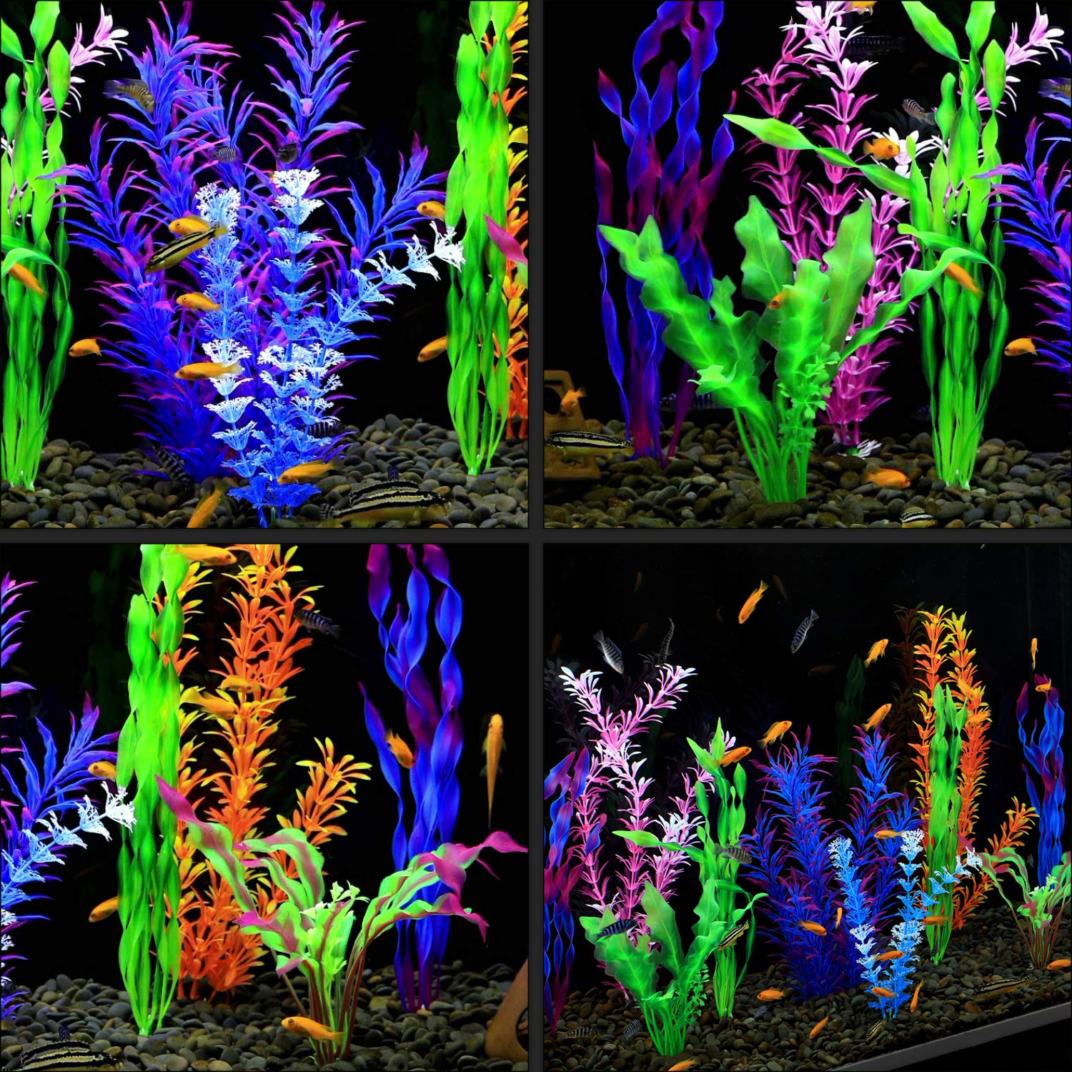 MyLifeUNIT flora sintética para acuario, limpieza fácil y duradera.