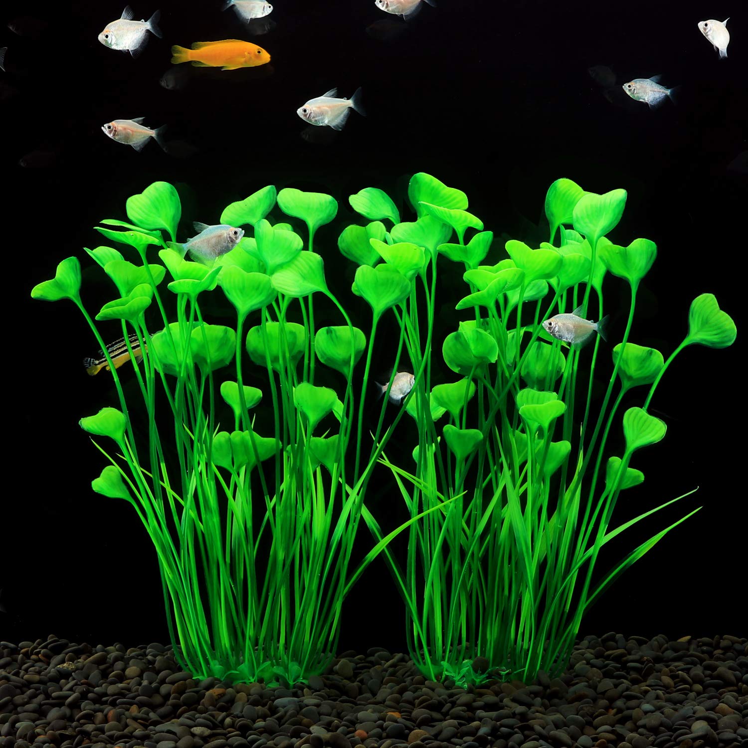 MyLifeUNIT soft-leaf design is fish-safe for swimming fish.