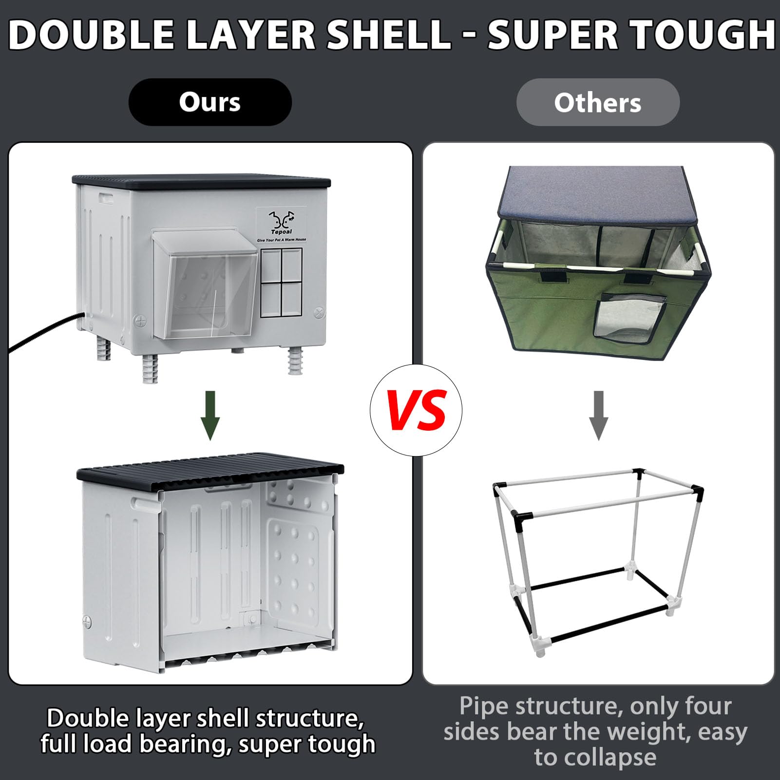 Myodal double-layer shell with air cavity improves insulation for outdoor warmth.