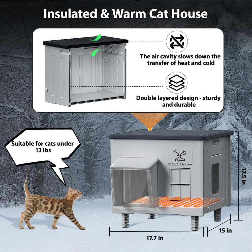 Myodal elevated feet design keeps paws dry and cozy off the ground.