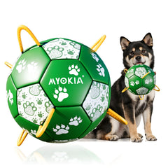 MYOKIA Size 2 dog soccer ball pump inflates quickly for ready play