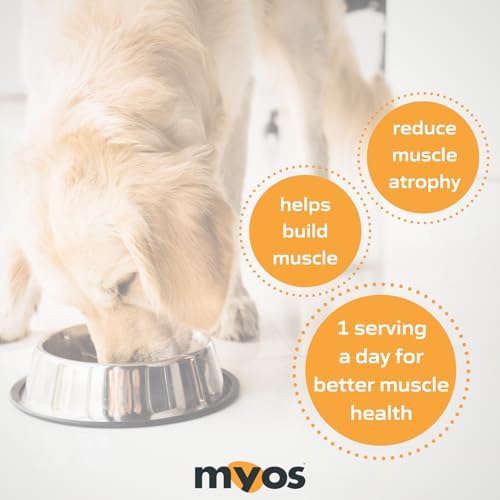MYOS Canine Muscle Formula vet-endorsement graphic signals trusted quality.