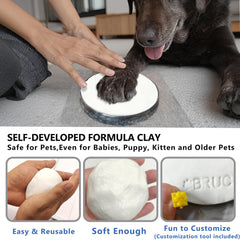 MYPAWLETS air-dry clay paw prints example showing durable, crack-free keepsakes.