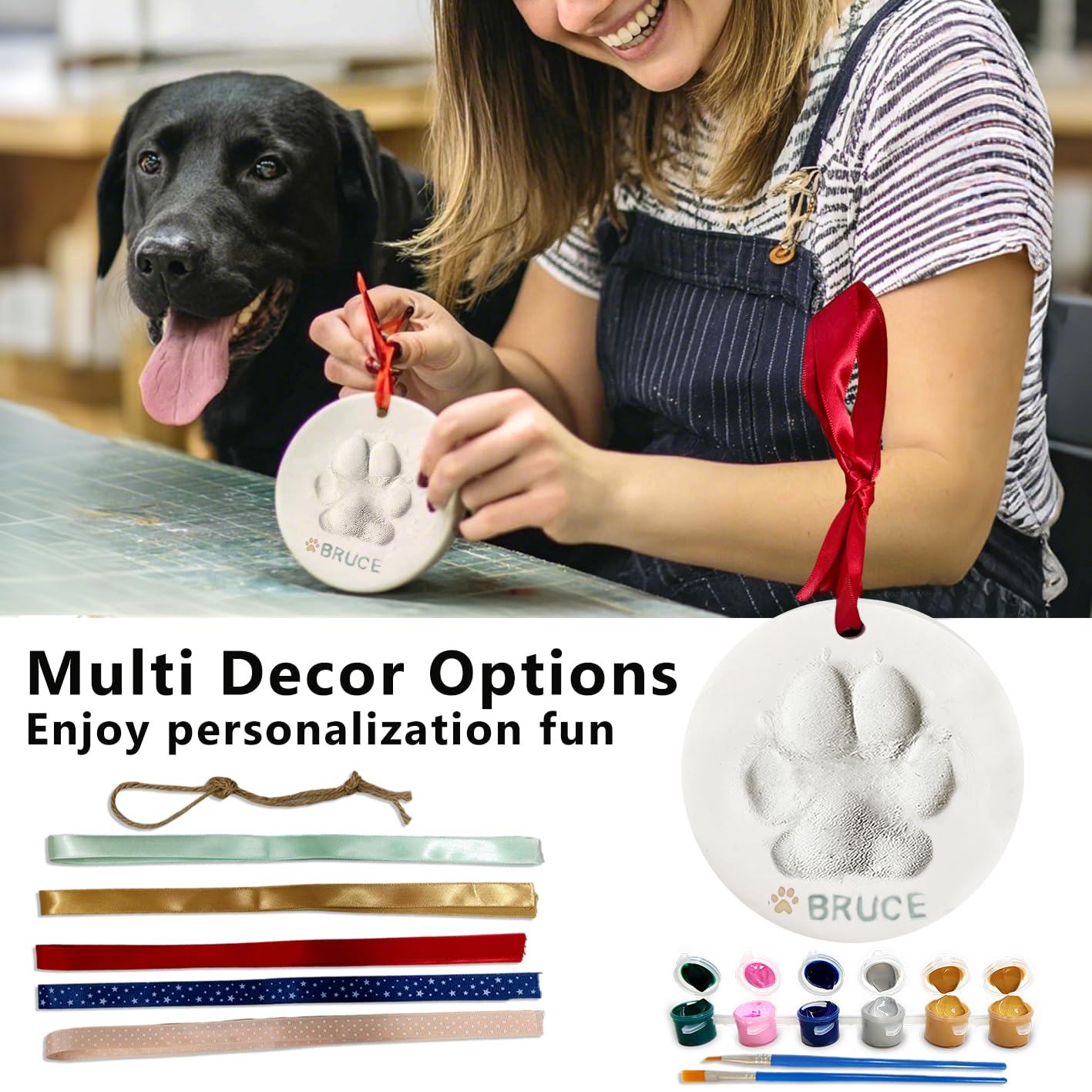 MYPAWLETS display stand and hanging options for tabletop or wall decor.