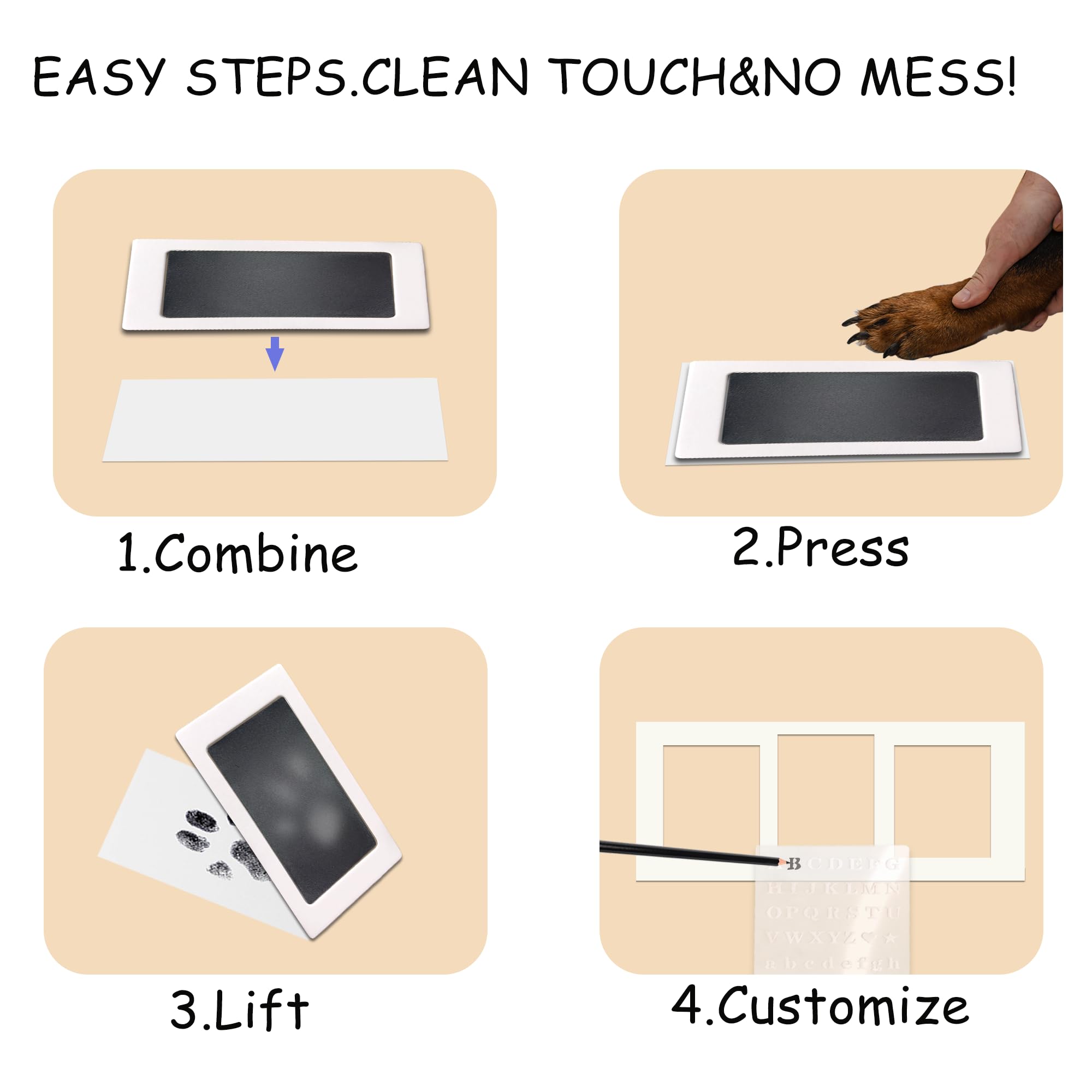 MYPAWLETS ink pads are non-toxic and designed for mess-free paw stamping.