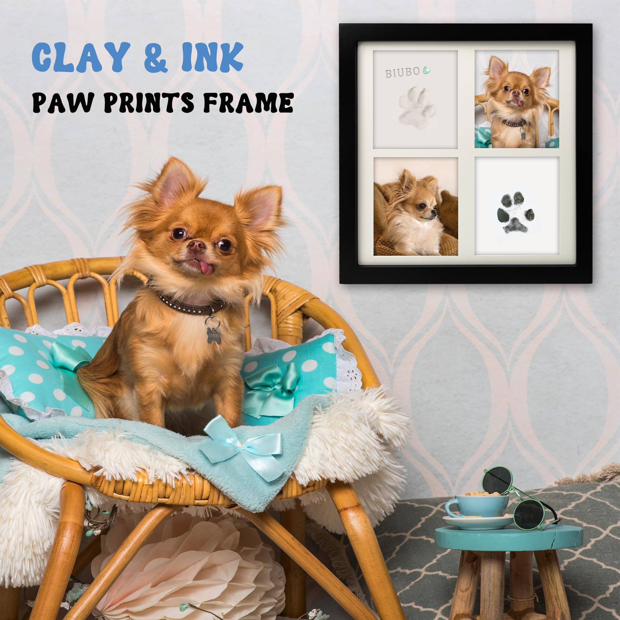 MYPAWLETS paw print clay impression captures delicate paw marks with pet-safe softness.