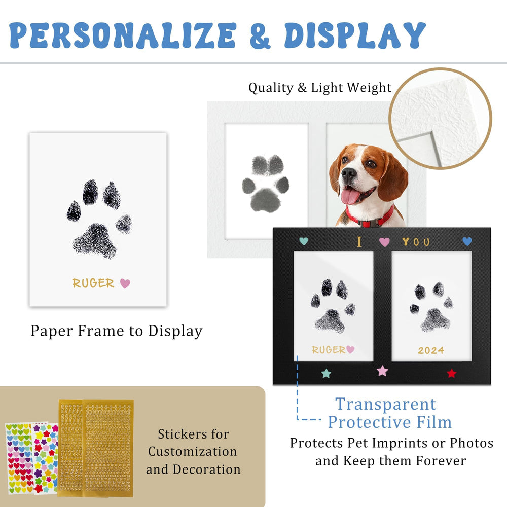 MYPAWLETS paw print frame display ready-to-hang keepsake