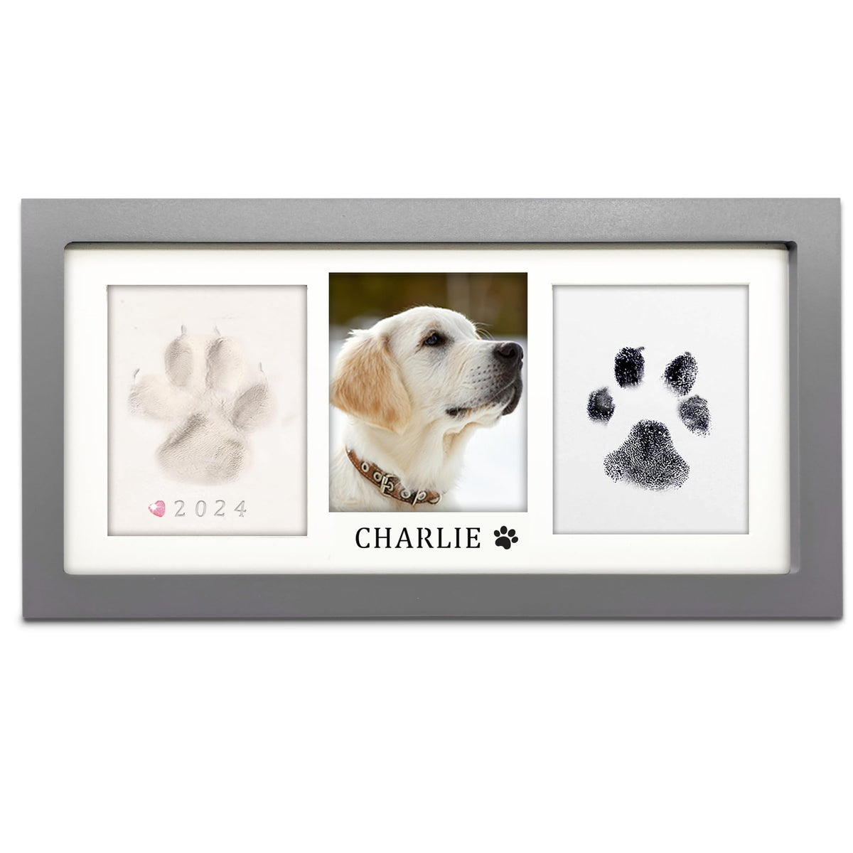 MYPAWLETS paw print frame kit with ink pad assembly captures a lasting memory.
