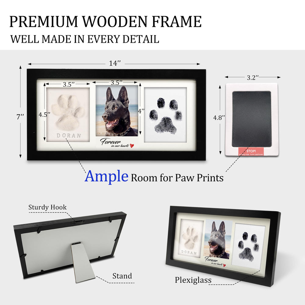 MYPAWLETS paw-print frame kit stand and hook ready for desk or wall