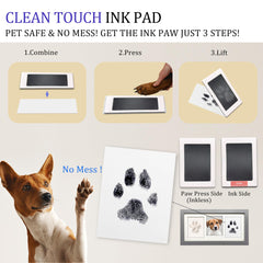 MYPAWLETS paw print memorial frame with plexiglass protects your keepsake.