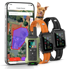 My Pet Command GPS Fence app setup shows boundary creation for safe outdoor play