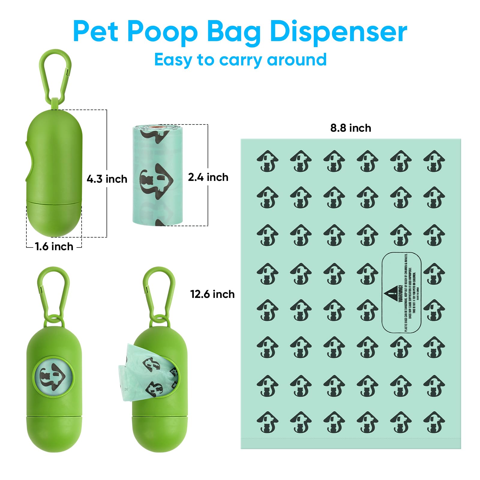 MYPIN 135-count litter bags to reduce odor during disposal