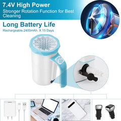 MYPIN 2-in-1 paw cleaner detachable design for versatile cleaning options.
