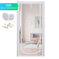 MYPIN cat-proof screen door bilateral zipper close-up for convenient entry