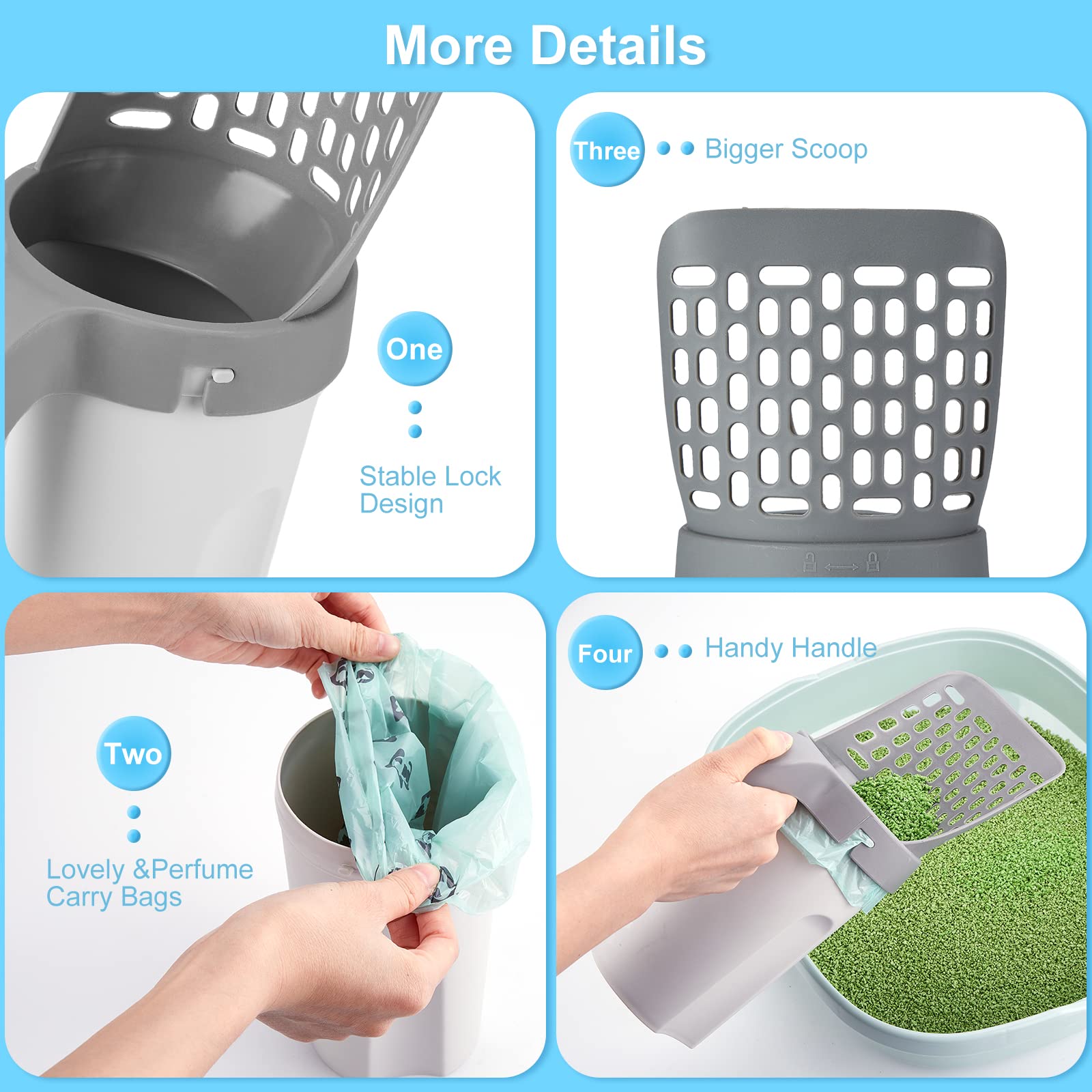 MYPIN one-hand cleanup demo shows simple pet waste management.