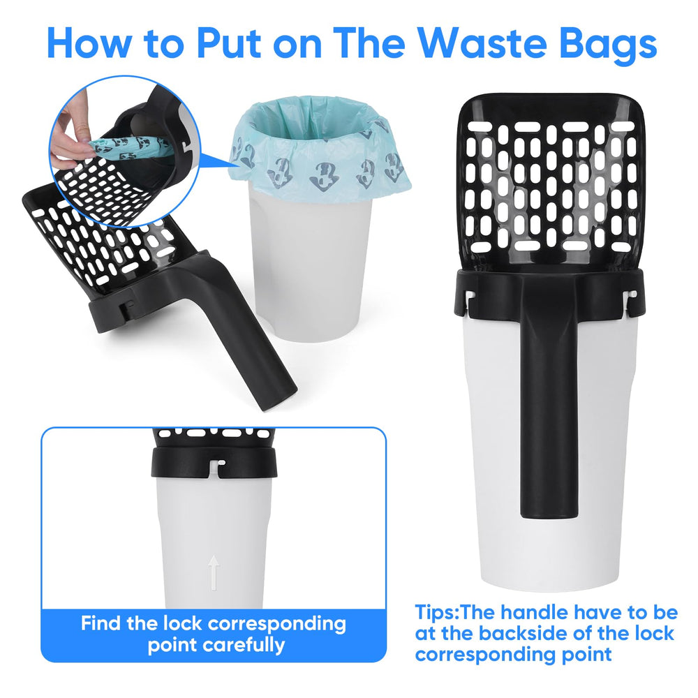 MYPIN one-hand cleanup setup enables easy litter removal