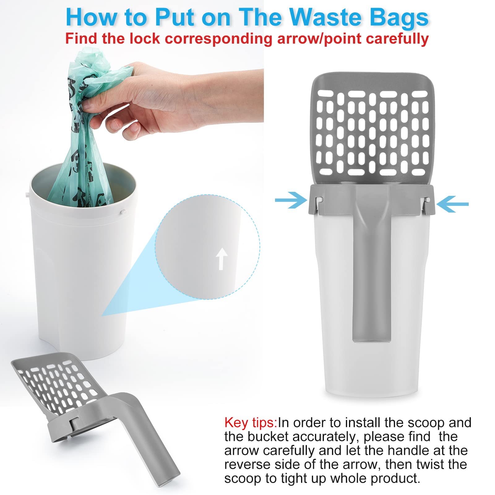 MYPIN refill bags bundle display highlights ready-to-use litter bags.