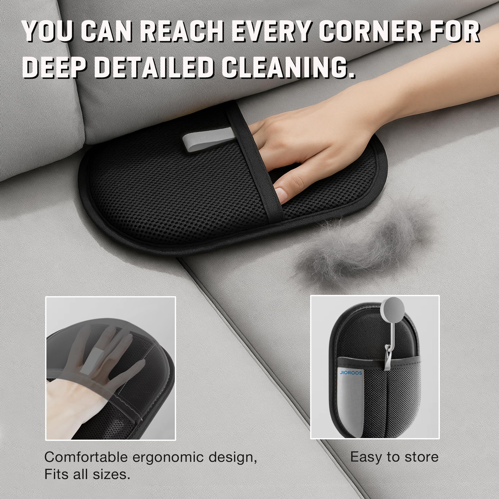 MyPera pet hair remover gloves showing washable and reusable design