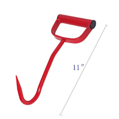 Myskuasin hay hook with ergonomic grip reduces hand fatigue during hay lifting