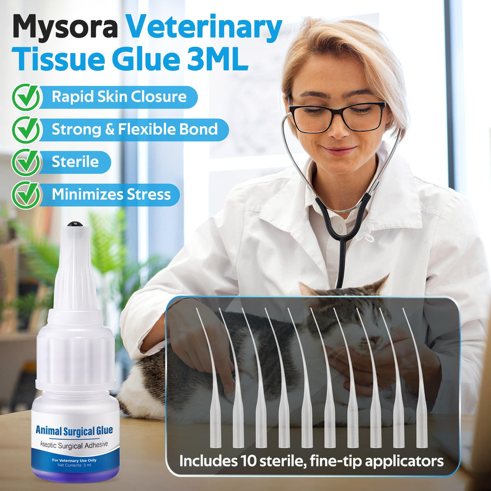 Mysora precision tips array for controlled application on small wounds.