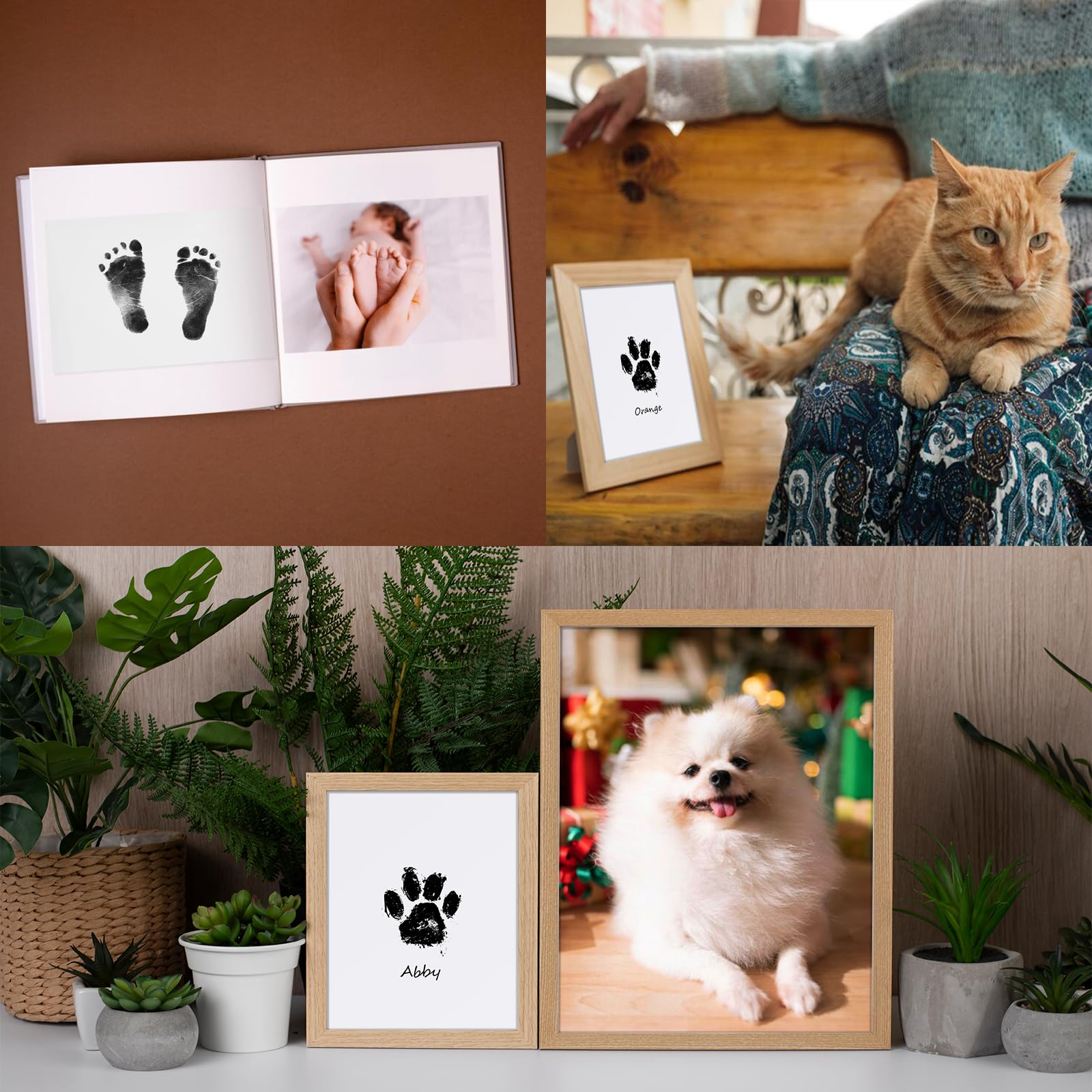 Nabance keepsake idea featuring a family keepsake from paw prints