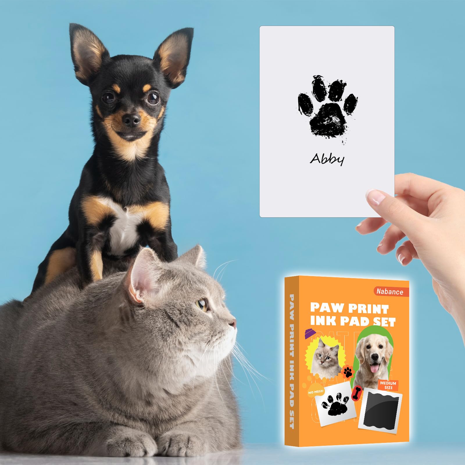 Nabance ink pads for paw prints offering clean-touch, mess-free use
