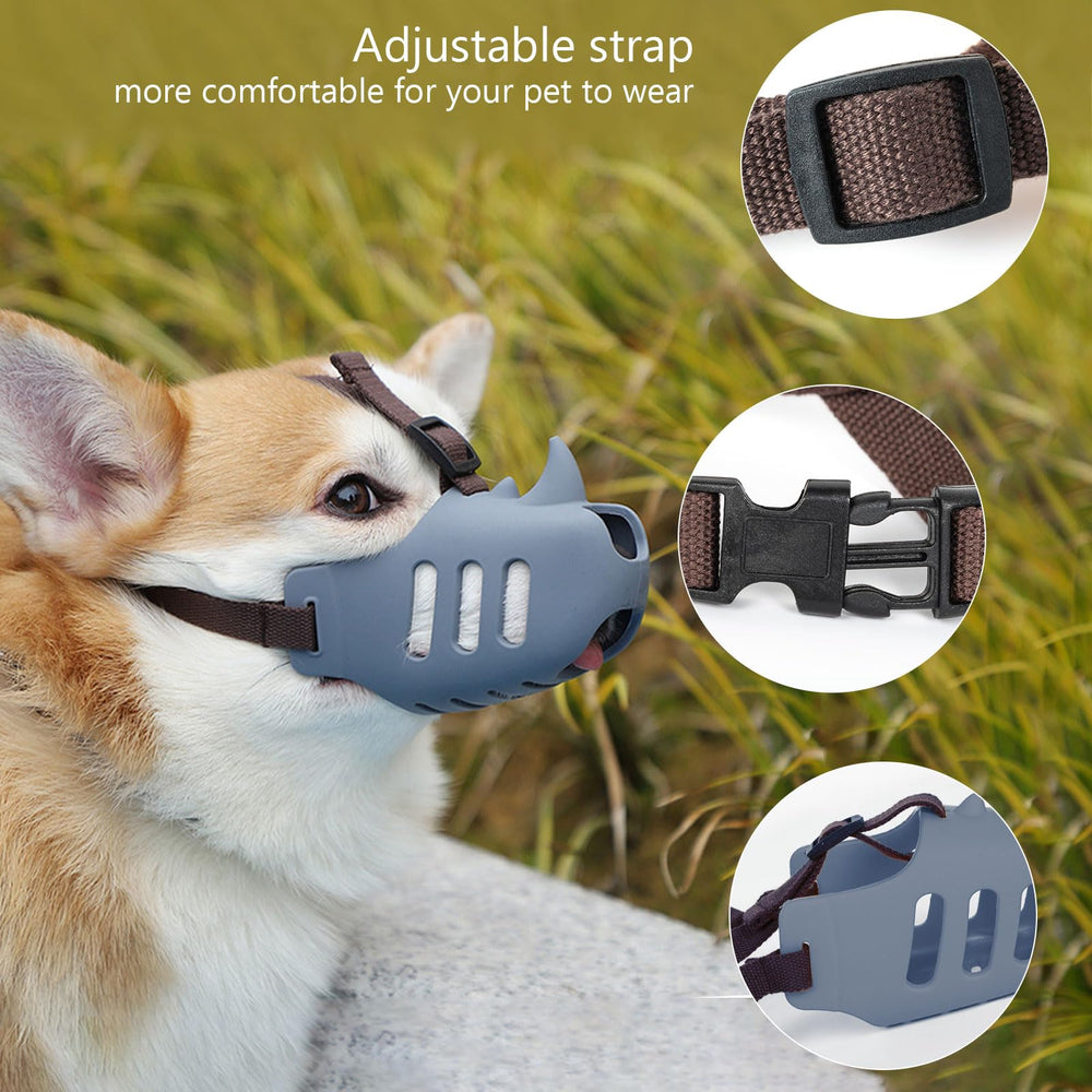 NACOCO Breathable silicone muzzle provides airflow for comfort