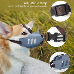 NACOCO Breathable silicone muzzle provides airflow for comfort