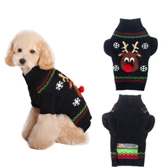 NACOCO cat winter sweater deer style side profile showcasing cozy warmth.