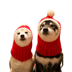 NACOCO Christmas dog hat closeup highlights cozy knit texture for warmth.