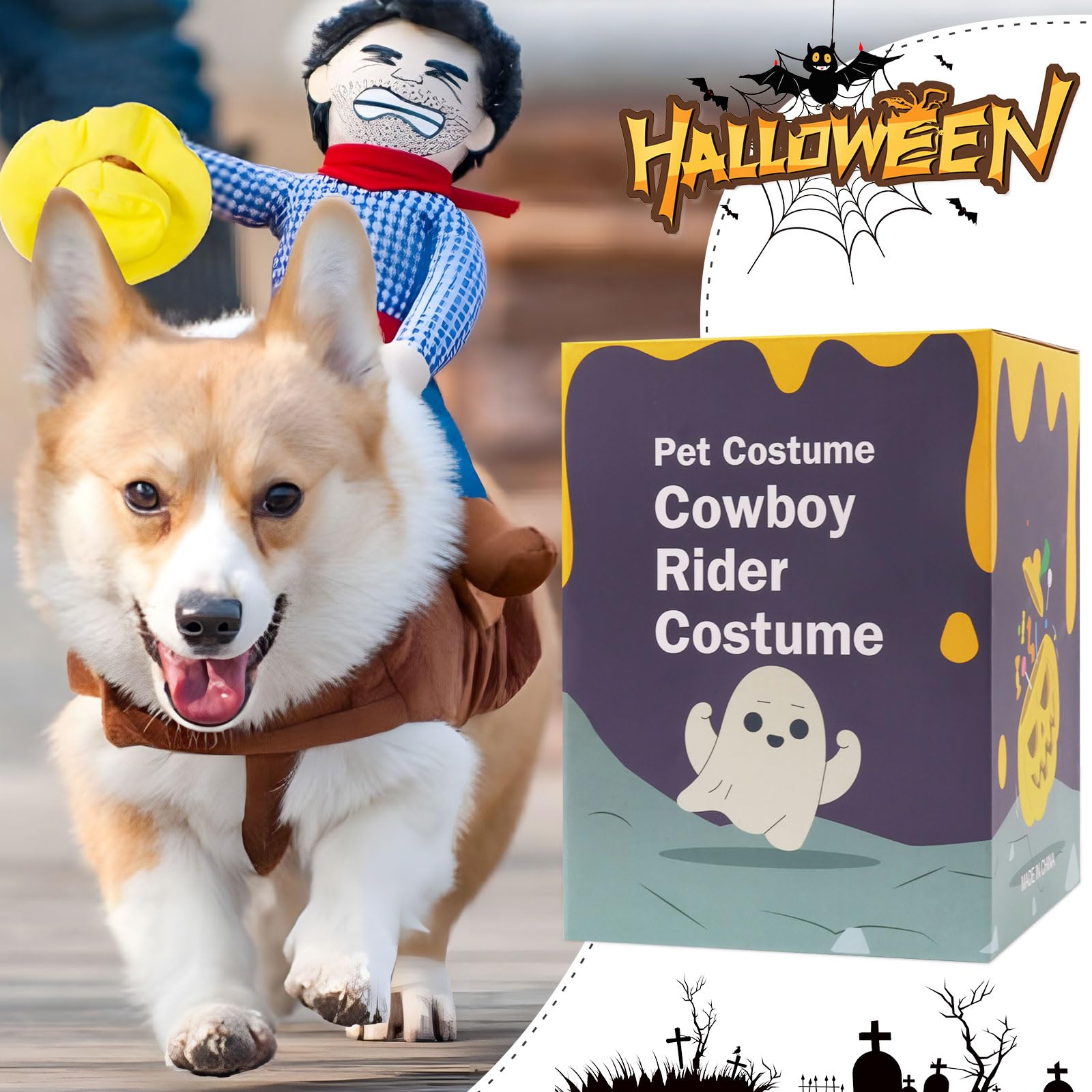 NACOCO Cowboy Rider breathable fabric keeps your dog comfy during events.