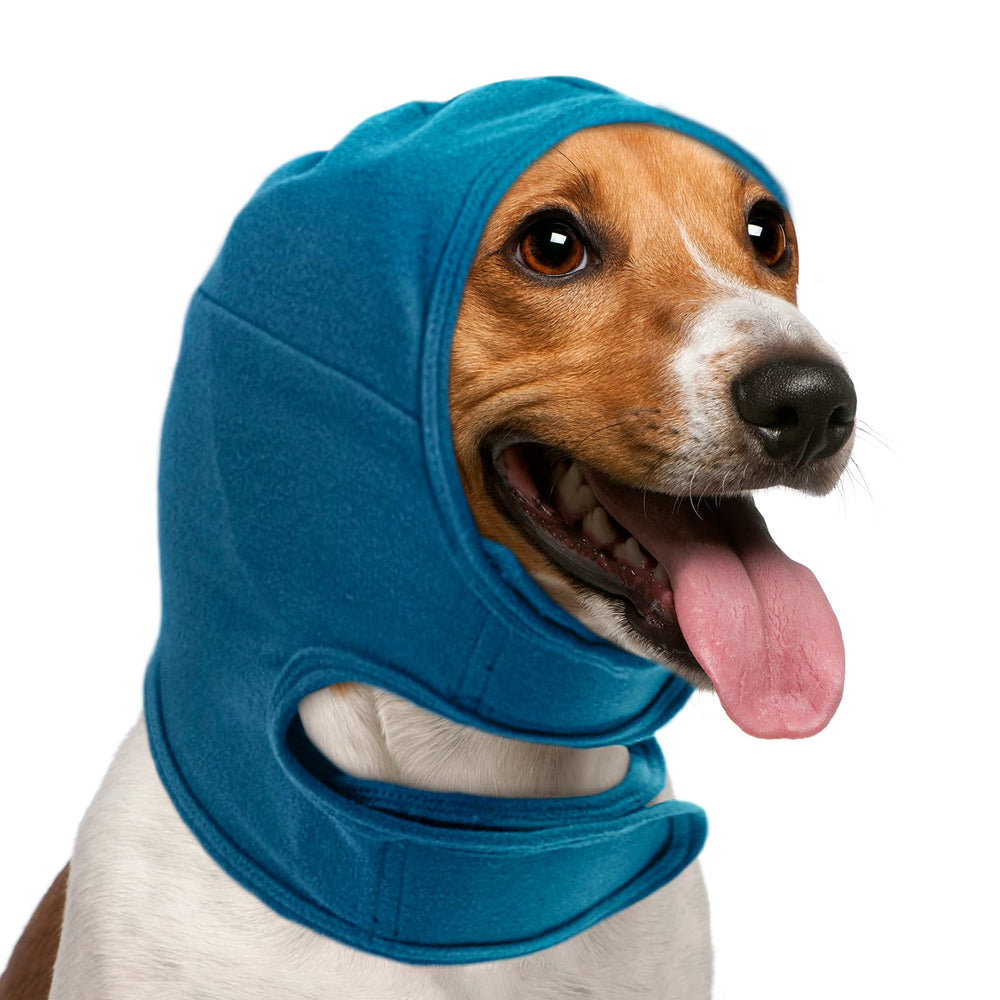 NACOCO dog calming hoodie main view in dark blue for calm comfort