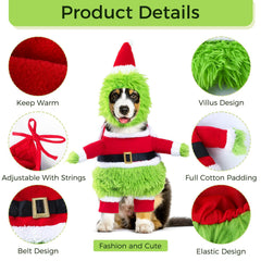 NACOCO dog plush body costume provides warm comfort during walks