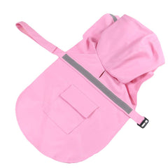NACOCO dog raincoat adjustable belly strap demonstrates secure fit on active pets