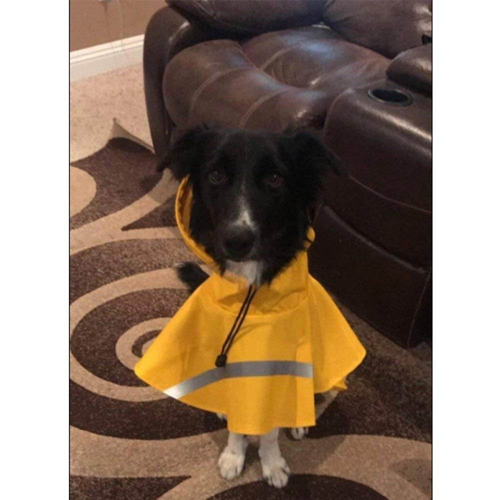 NACOCO dog raincoat hood design provides added weather protection during showers.