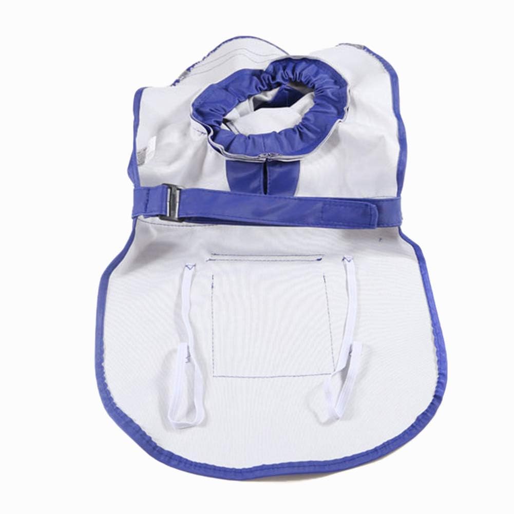 NACOCO dog raincoat reflective strip blue increases night visibility on walks.