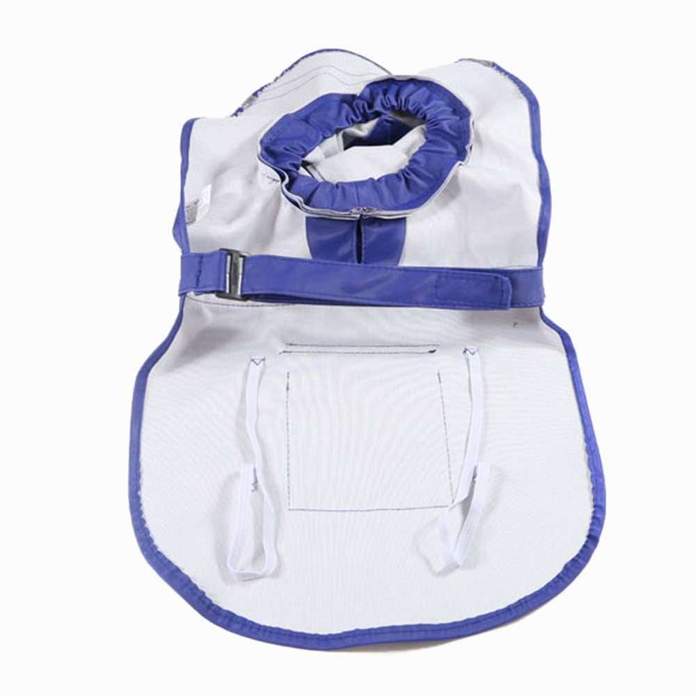 NACOCO dog raincoat reflective strip blue increases night visibility on walks.