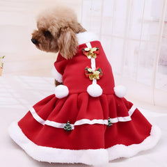 NACOCO dog Santa suit front view for adorable holiday moments
