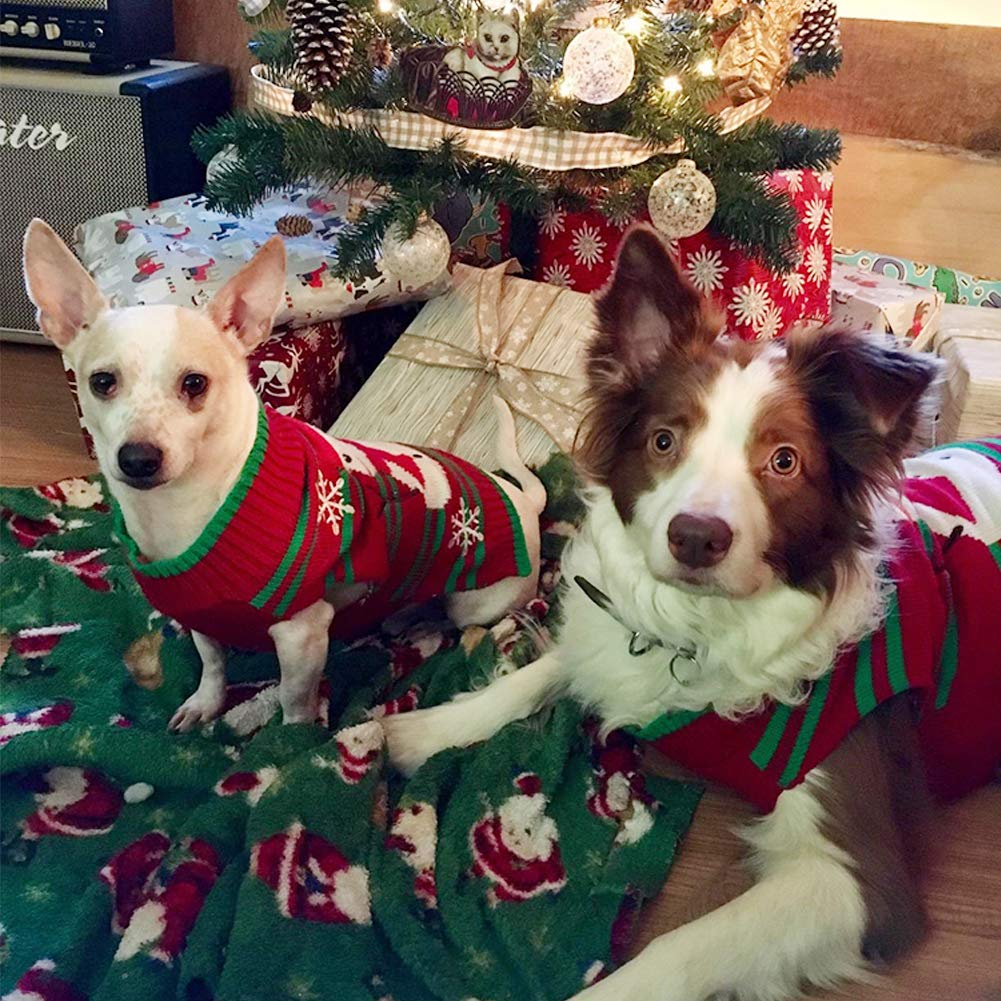 NACOCO dog snowman sweater back view, cozy holiday outfit for small pets.
