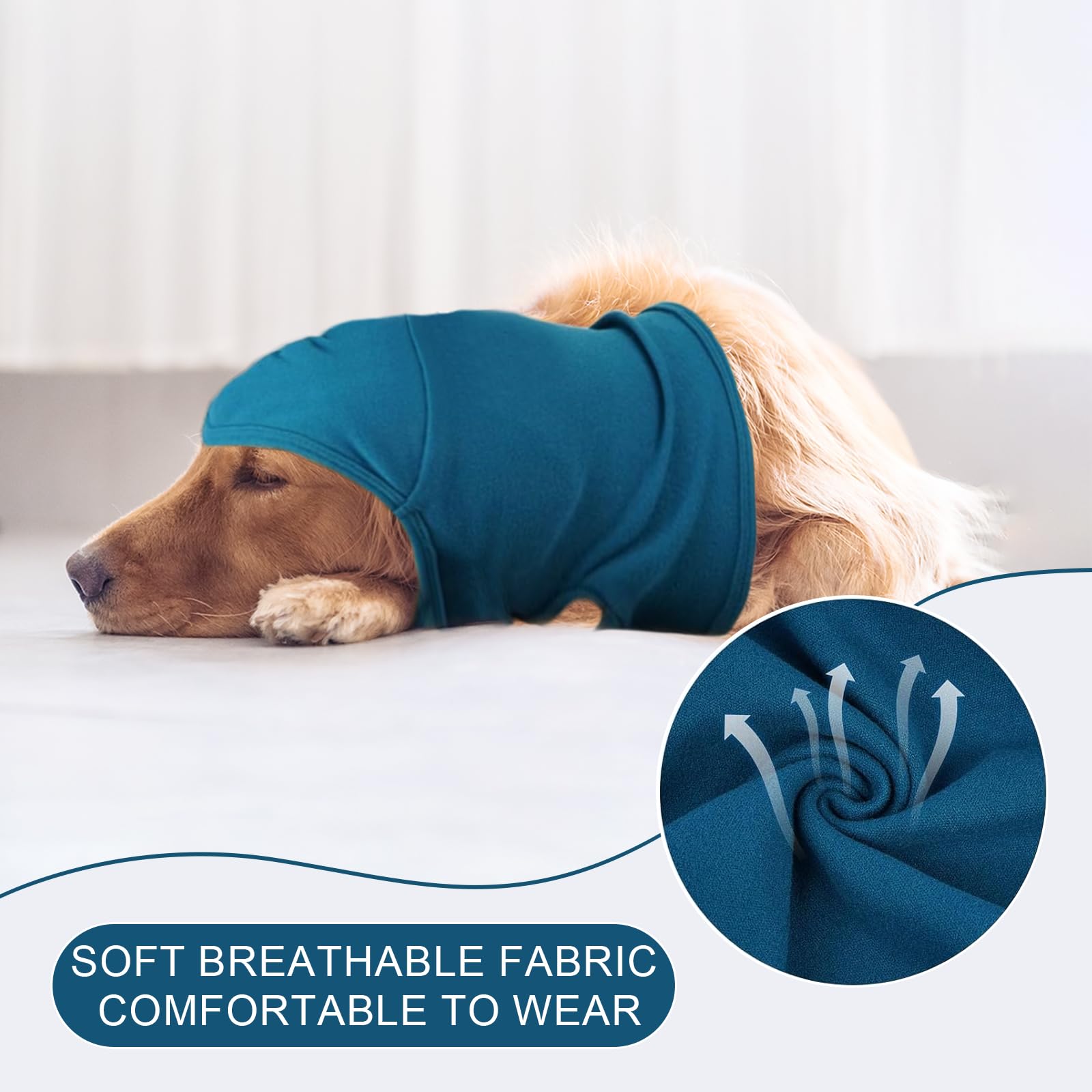 NACOCO grooming bath use ear wrap in dark blue during cleaning