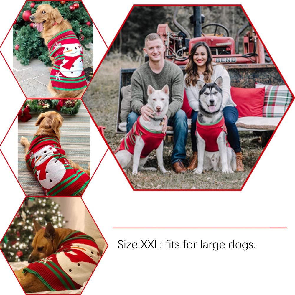 NACOCO dog snowman sweater in festive scene with family, showcasing holiday-ready look.