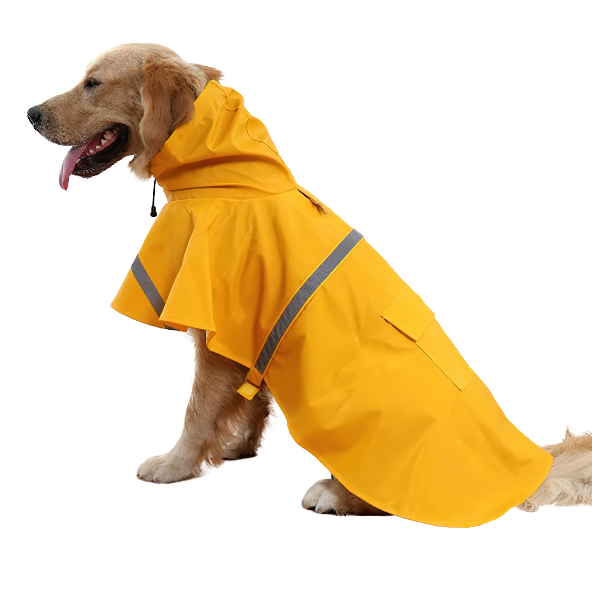 NACOCO large dog raincoat front view keeps your dog dry during walks