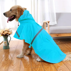 NACOCO raincoat with reflective back strip helps visibility at night.