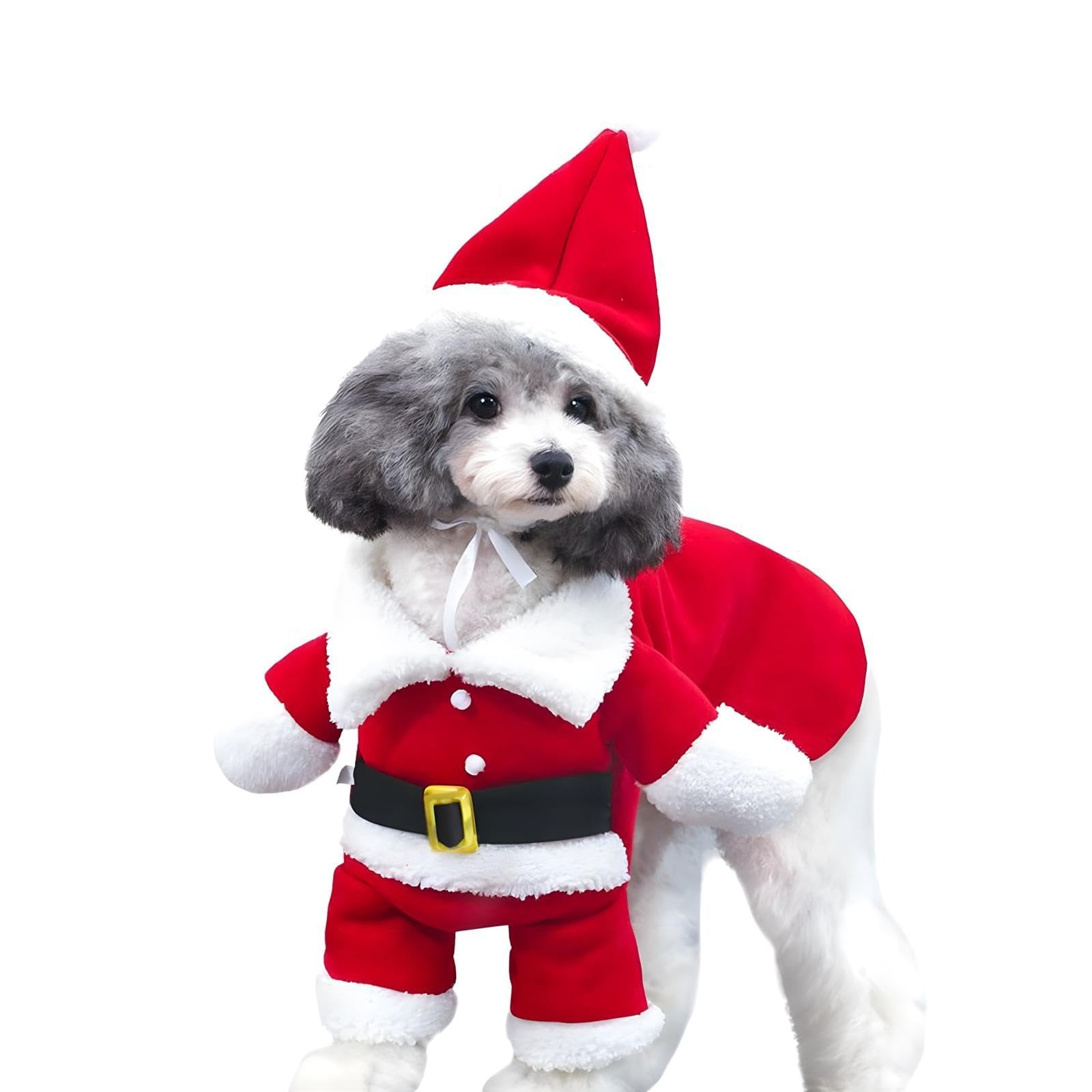 NACOCO dog costume with Santa cap ensemble for holiday styling