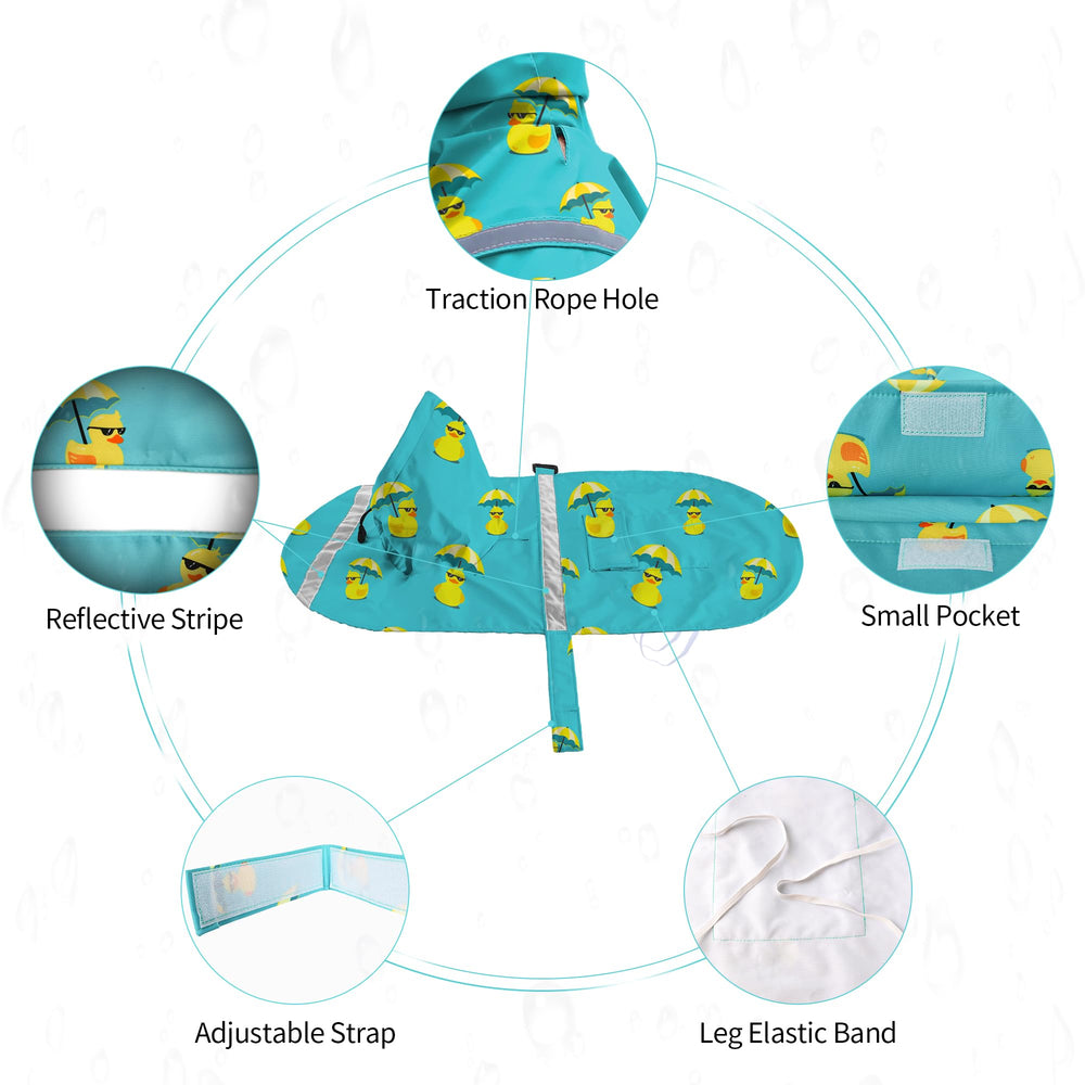 NACOCO raincoat reflective back stripe visible at night improves safety.