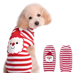 NACOCO Santa Claus pet sweater front view for festive holiday photos.