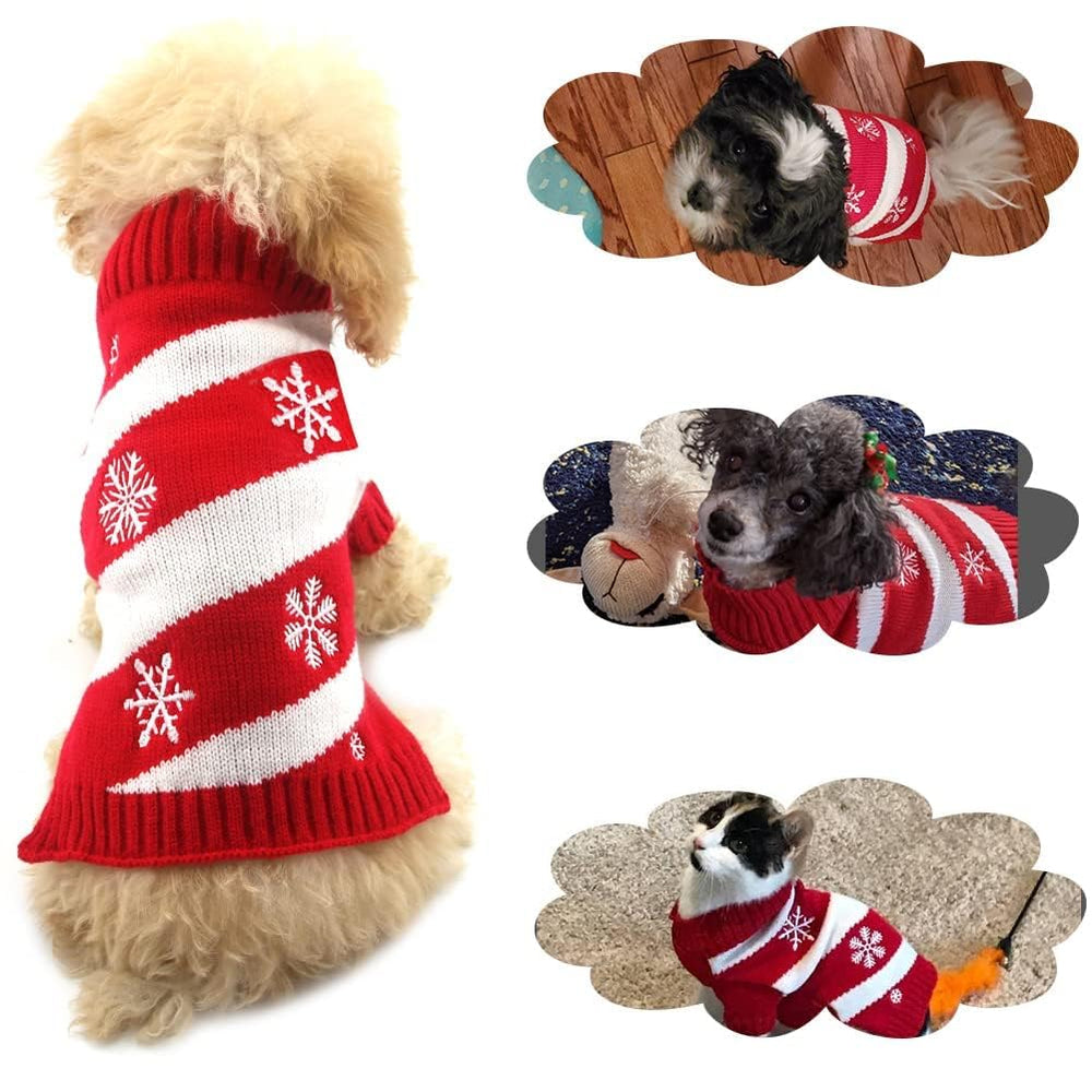 NACOCO snowman pattern knit highlights playful holiday style in cozy warmth for pets
