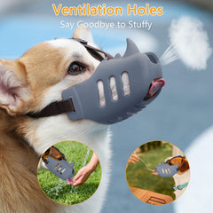 NACOCO Soft Silicone Dog Muzzle lightweight and skin-safe